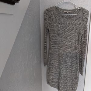 Gray sweater dress